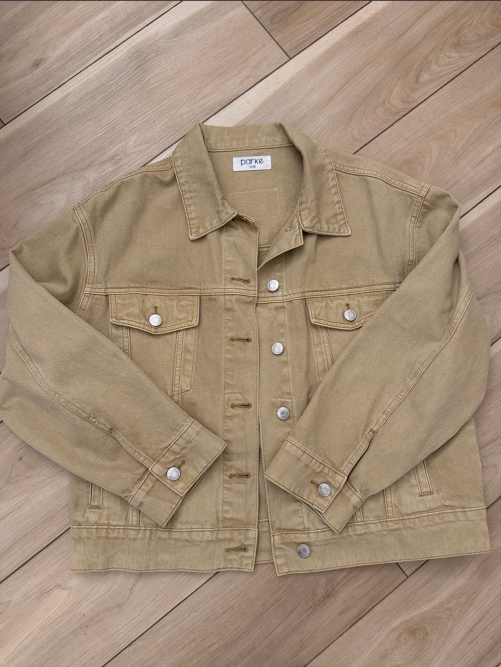 Parke Camel Oversized Jean Jacket